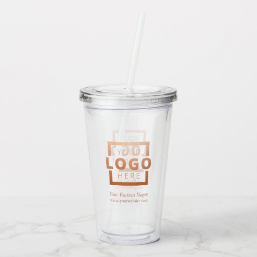 Aangepaste actie voor bedrijven met Logo Acryl Drinkbeker (Achterkant)