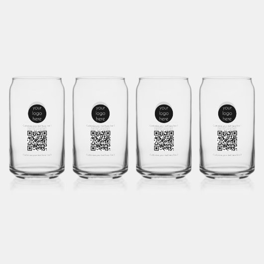 Aangepaste actie voor bedrijven met Logo Blikvorm Glas (Achterkant)