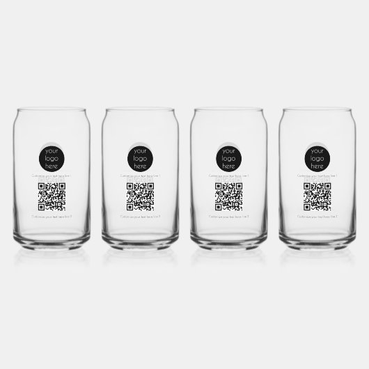 Aangepaste actie voor bedrijven met Logo Blikvorm Glas (Voorkant)