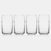 Aangepaste actie voor bedrijven met Logo Blikvorm Glas (Links)