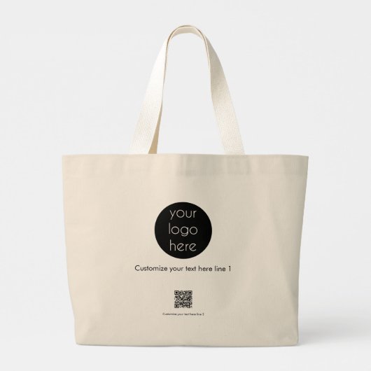 Aangepaste actie voor bedrijven met Logo Grote Tote Bag (Achterkant)