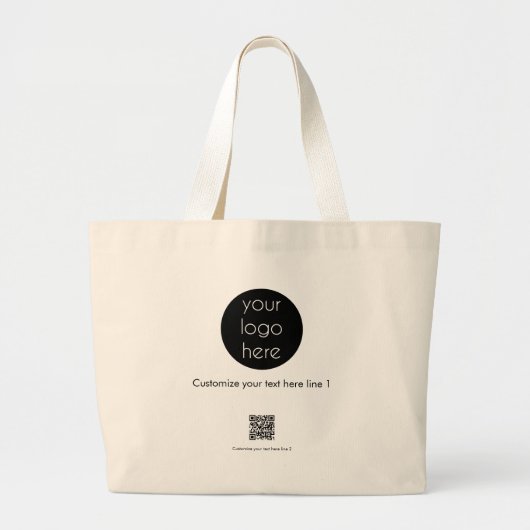 Aangepaste actie voor bedrijven met Logo Grote Tote Bag (Voorkant)