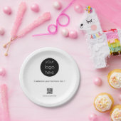 Aangepaste actie voor bedrijven met Logo Papieren Bordje (Feest)