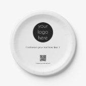 Aangepaste actie voor bedrijven met Logo Papieren Bordje (Voorkant)