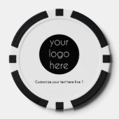 Aangepaste actie voor bedrijven met Logo Poker Chips (Voorkant)