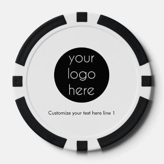 Aangepaste actie voor bedrijven met Logo Poker Chips (Voorkant)