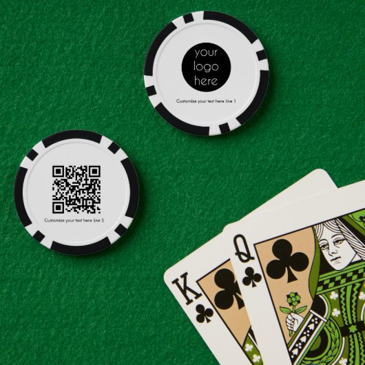 Aangepaste actie voor bedrijven met Logo Poker Chips (Pokertafel (Dubbel))