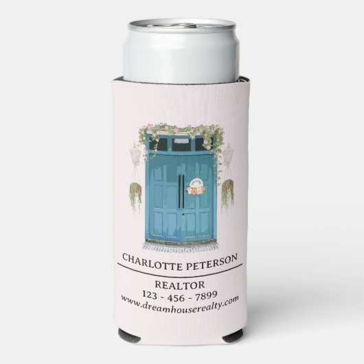 Aangepaste actie voor Estate Agent Seltzer Blikjeskoeler (Seltzer Achterkant)