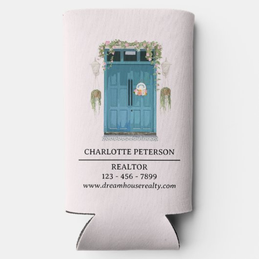 Aangepaste actie voor Estate Agent Seltzer Blikjeskoeler (Achterkant)