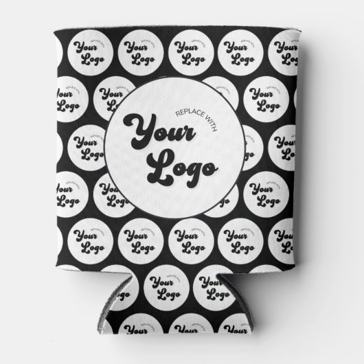 Aangepaste actie voor Logo bedrijfspatroon Blikjeskoeler (Voorkant)