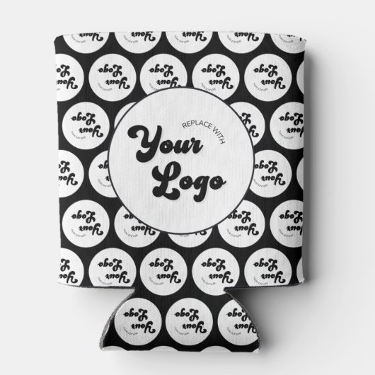 Aangepaste actie voor Logo bedrijfspatroon Blikjeskoeler (Achterkant)