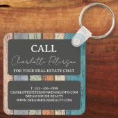 Aangepaste actie voor Restate Agent Realtor Sleutelhanger (Achterkant)