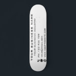 Aangepaste actie voor Skateboard voor bedrijven<br><div class="desc">Zakelijke bedrijven Speciaal - Moderne tekst - Handelsbedrijf - Professionele of persoonlijke cadeautjes - Voeg uw bedrijfsnaam toe - Bedrijf/Bedrijfstak - Industrie, telefoon, e-mail/website - Contactgegevens - Kies / voeg uw favoriete achtergrond en tekst toe / Lettertype / kleuren - Vergroot en verwijder of verwijder elementen/tekst met aanpassingsgereedschap. U kunt...</div>