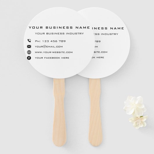 Aangepaste actie voor zakelijke handbediening - Fa Handwaaier (Voorkant en achterkant)