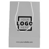Aangepaste actie voor zakelijke Logo Medium Cadeauzakje (Achterkant)