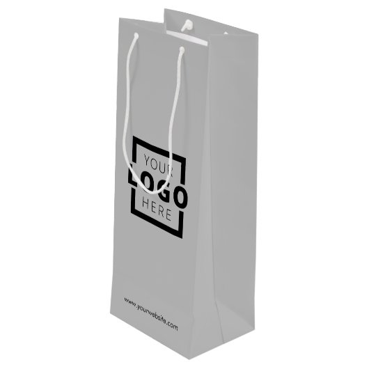 Aangepaste actie voor zakelijke Logo Wijn Cadeautas (Achterkant Gekanteld)