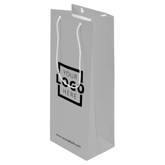 Aangepaste actie voor zakelijke Logo Wijn Cadeautas (Voorkant Gekanteld)