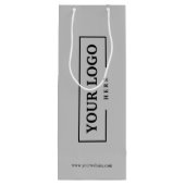 Aangepaste actie voor zakelijke Logo Wijn Cadeautas (Achterkant)