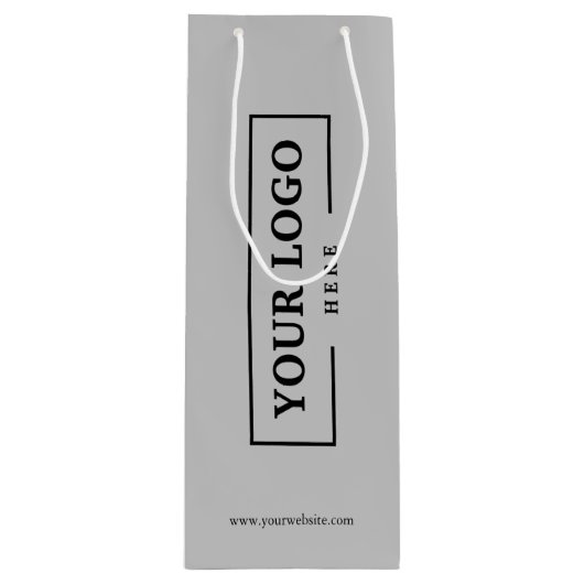 Aangepaste actie voor zakelijke Logo Wijn Cadeautas (Voorkant)