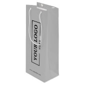 Aangepaste actie voor zakelijke Logo Wijn Cadeautas (Voorkant Gekanteld)