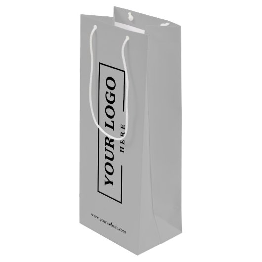 Aangepaste actie voor zakelijke Logo Wijn Cadeautas (Voorkant Gekanteld)