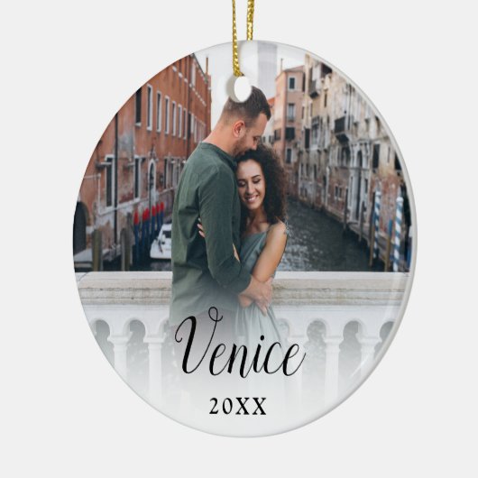 Aangepaste actieffoto keramisch ornament (Links)