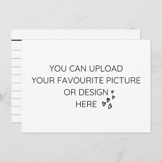 Aangepaste actiekaarten informatiekaartje (Voorkant / Achterkant)