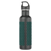 Aangepaste activering van Aqua Checkerboard Waterfles (Achterkant)