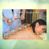 Aangepaste acupunctuur cupping therapie bedrijf 4 raamsticker (Vel 3)