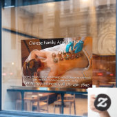 Aangepaste Acupunctuur Cupping Therapie Bedrijf 5 Raamsticker (Cafe Raam)