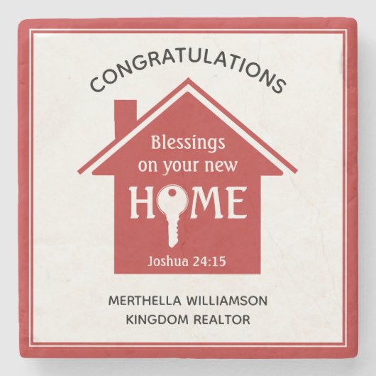 Aangepaste adapter voor client nieuw startpunt stenen onderzetter (Voorkant)