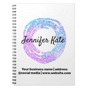 aangepaste add jouw naam address company glitter n notitieboek