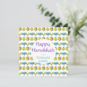 Aangepaste add jouw naam Chanoeka schattige kaart (Staand voorkant)