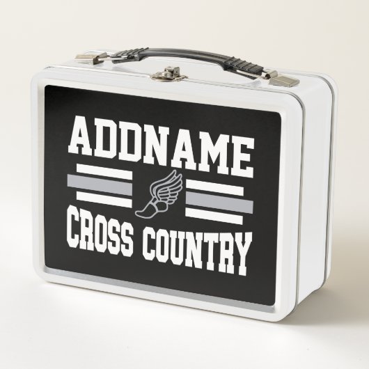 Aangepaste ADD NAAM Cross Country Runner Running T (Voorkant)