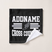 Aangepaste ADD NAAM Cross Country Runner Running T Bad Handdoek (Wasdoekje)