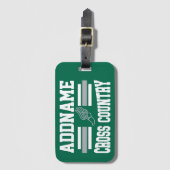 Aangepaste ADD NAAM Cross Country Runner Running T Bagagelabel (Voorkant (verticaal))