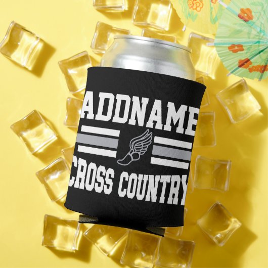 Aangepaste ADD NAAM Cross Country Runner Running T Blikjeskoeler (Insitu Zomer)