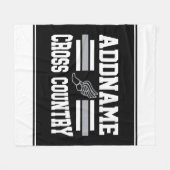 Aangepaste ADD NAAM Cross Country Runner Running T Fleece Deken (Voorkant (Horizontaal))