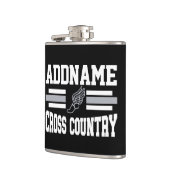 Aangepaste ADD NAAM Cross Country Runner Running T Heupfles (Links)