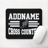 Aangepaste ADD NAAM Cross Country Runner Running T Muismat (Met muis)