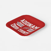 Aangepaste ADD NAAM Cross Country Runner Running T Papieren Bordje (Gebogen)