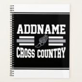 Aangepaste ADD NAAM Cross Country Runner Running T Planner (Voorkant)