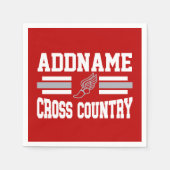 Aangepaste ADD NAAM Cross Country Runner Running T Servet (Voorkant)