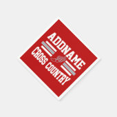 Aangepaste ADD NAAM Cross Country Runner Running T Servet (Hoek)