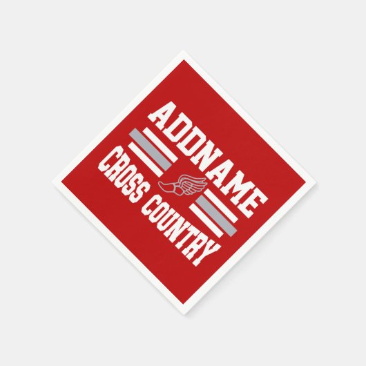 Aangepaste ADD NAAM Cross Country Runner Running T Servet (Hoek)