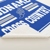 Aangepaste ADD NAAM Cross Country Runner Running T Sherpa Deken (3/4)