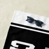 Aangepaste ADD NAAM Cross Country Runner Running T Strandlaken (In situ)