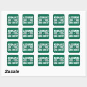 Aangepaste ADD NAAM Cross Country Runner Running T Vierkante Sticker (Vel)