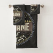 Aangepaste ADD NAAM Familie Kamp Trip Camping Reun Bad Handdoek (Insitu)