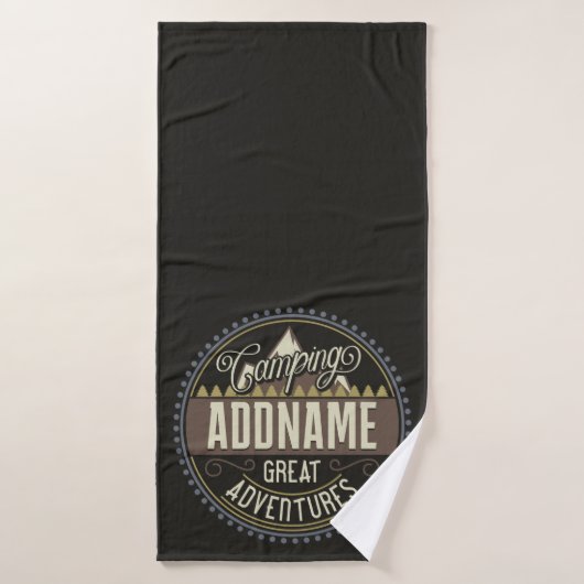 Aangepaste ADD NAAM Familie Kamp Trip Camping Reun Bad Handdoek (Badhanddoek)